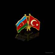 Türk & Azerbaycan Bayrak Dostluk Rozeti